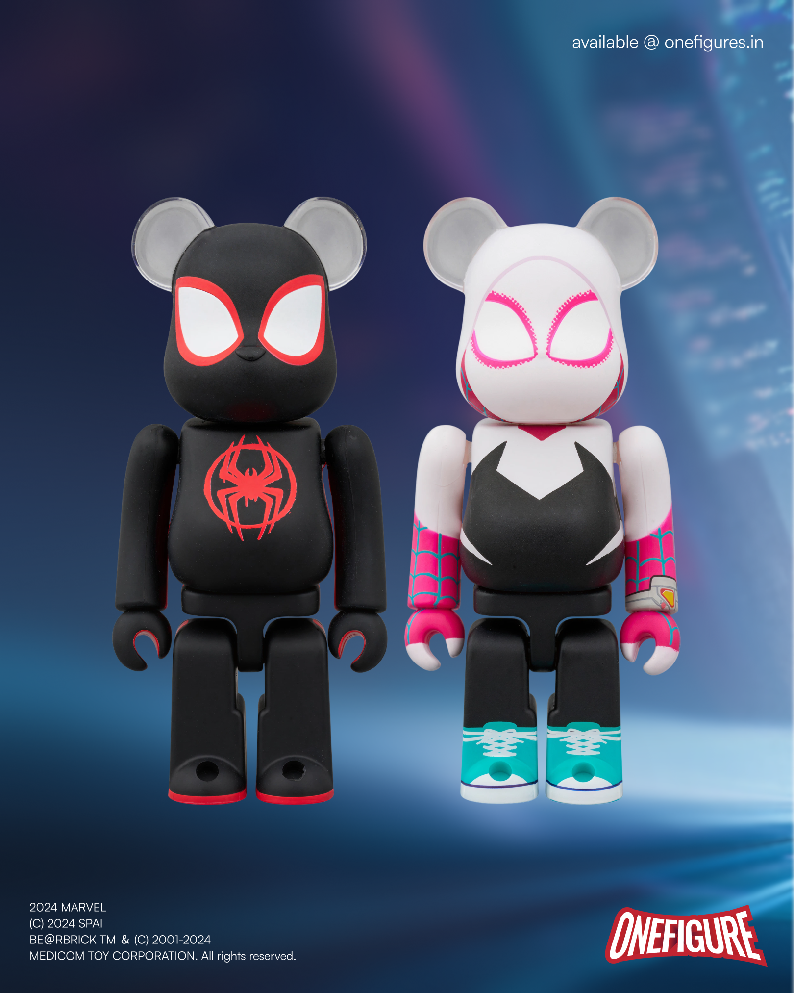BE@RBRICK Spider-Man (Miles Morales) & Spider-Gwen 2pcs Set