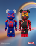 Medicom Toy Bearbrick Marvel Spider-Man 2099 and Spider-Woman 100% collectible set