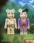 Medicom Toy Bearbrick Dr. Stone Senku Ishigami and Gen Asagiri 100% set