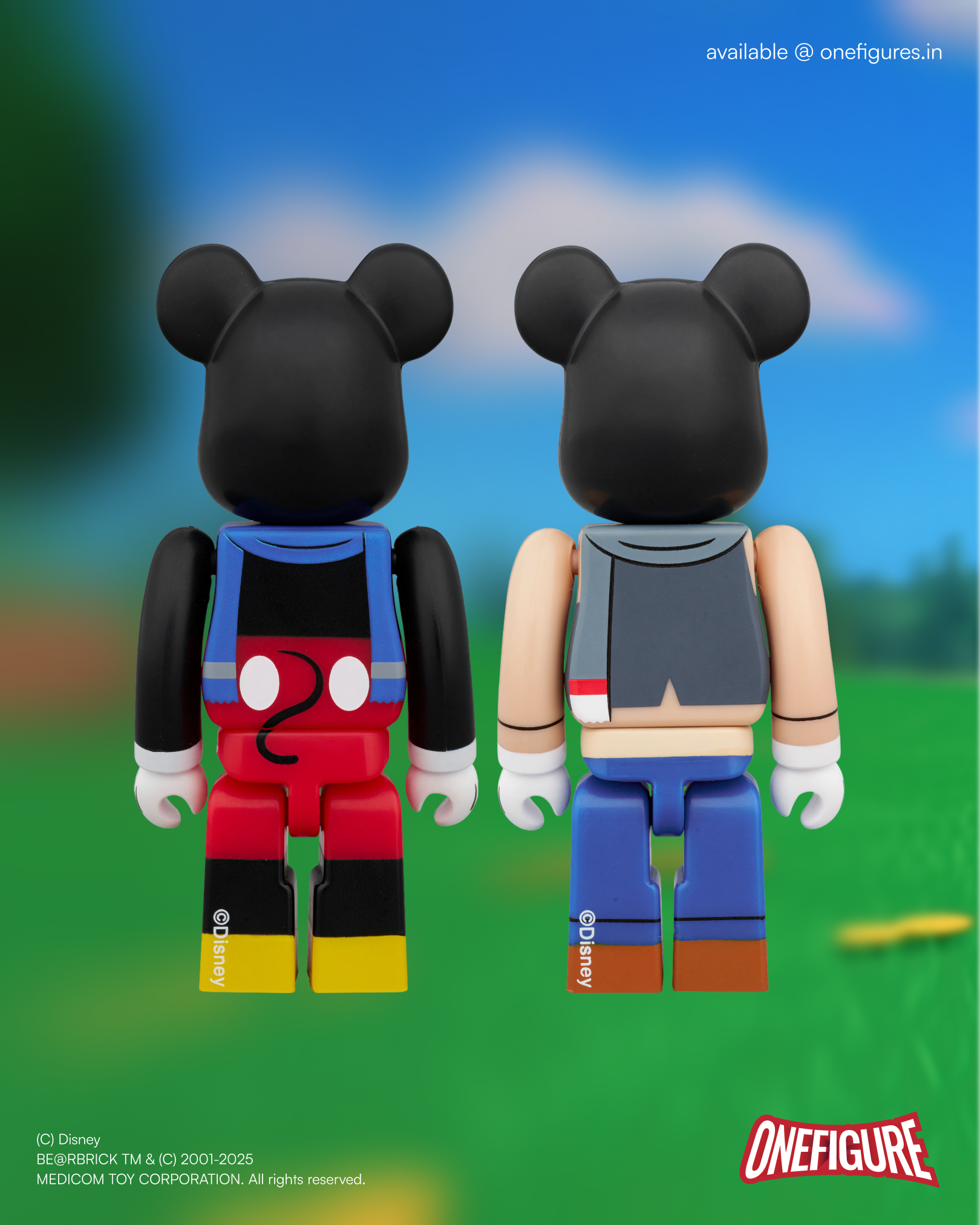 BE@RBRICK Mickey Mouse & Goofy (Lonesome Ghosts Ver.) 2Pcs Set