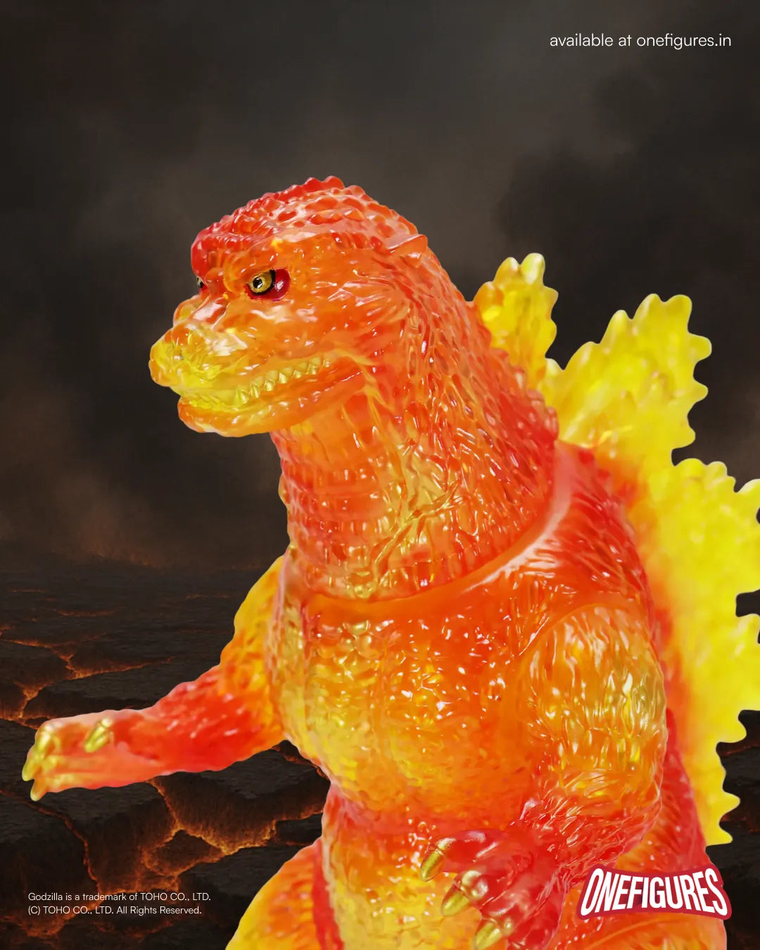 Big Retro Soft Vinyl Series Godzilla (1995) Burning Clear Ver.