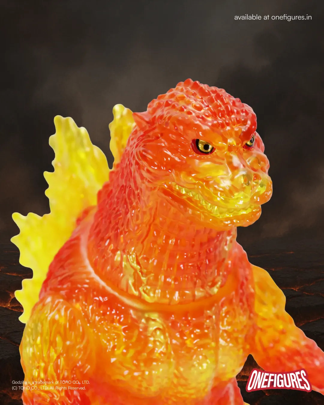 Big Retro Soft Vinyl Series Godzilla (1995) Burning Clear Ver.