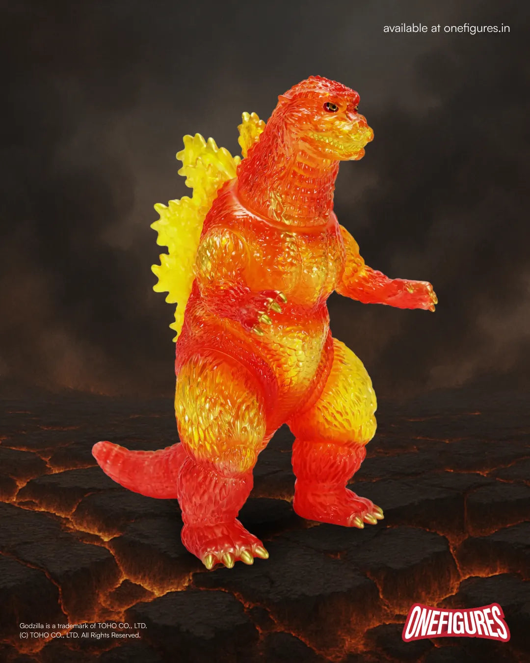 Big Retro Soft Vinyl Series Godzilla (1995) Burning Clear Ver.
