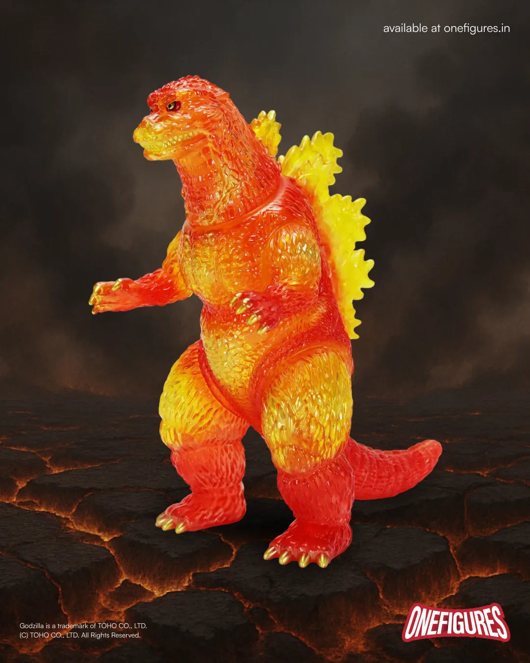 Big Retro Soft Vinyl Series Godzilla (1995) Burning Clear Ver.