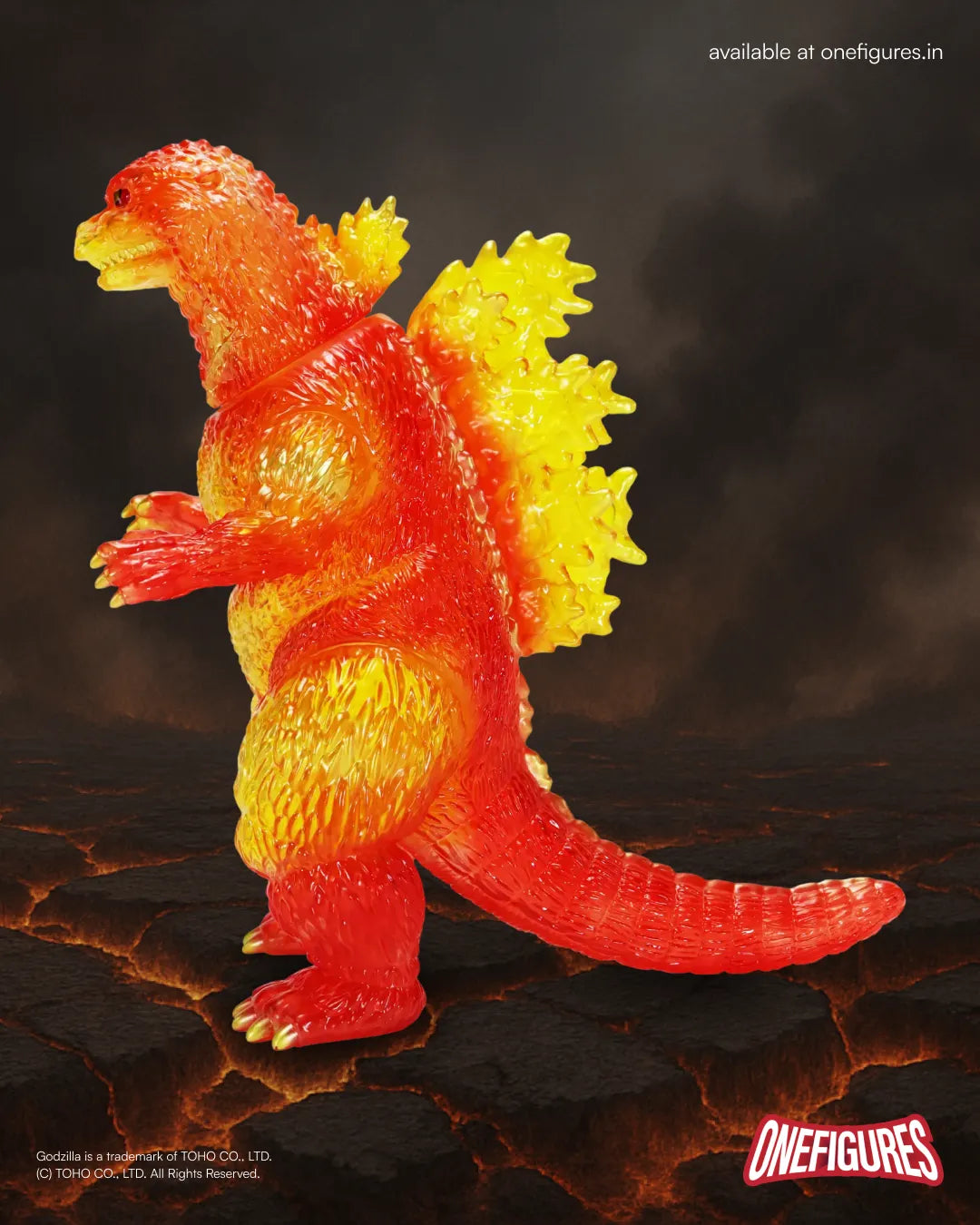Big Retro Soft Vinyl Series Godzilla (1995) Burning Clear Ver.