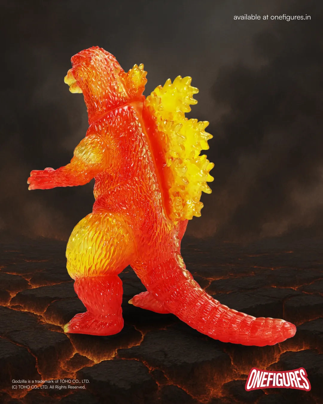 Big Retro Soft Vinyl Series Godzilla (1995) Burning Clear Ver.