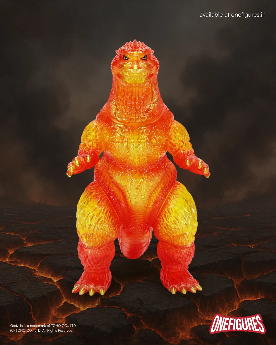 Big Retro Soft Vinyl Series Godzilla (1995) Burning Clear Ver.