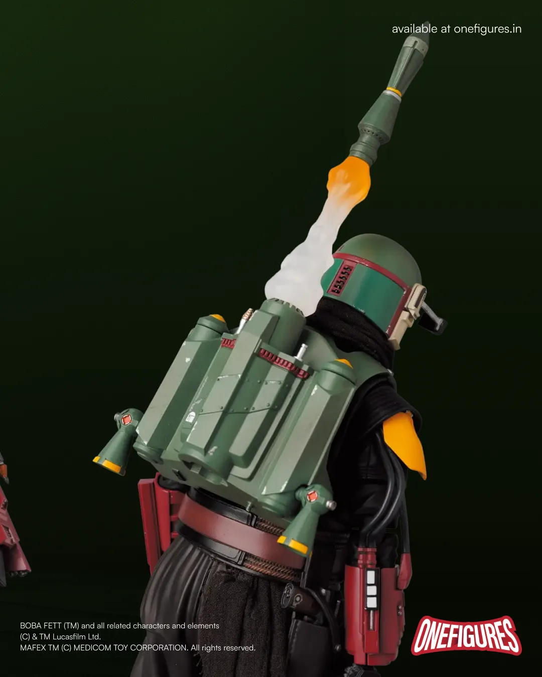 Beba Fett action figure with rocket launcher accessories