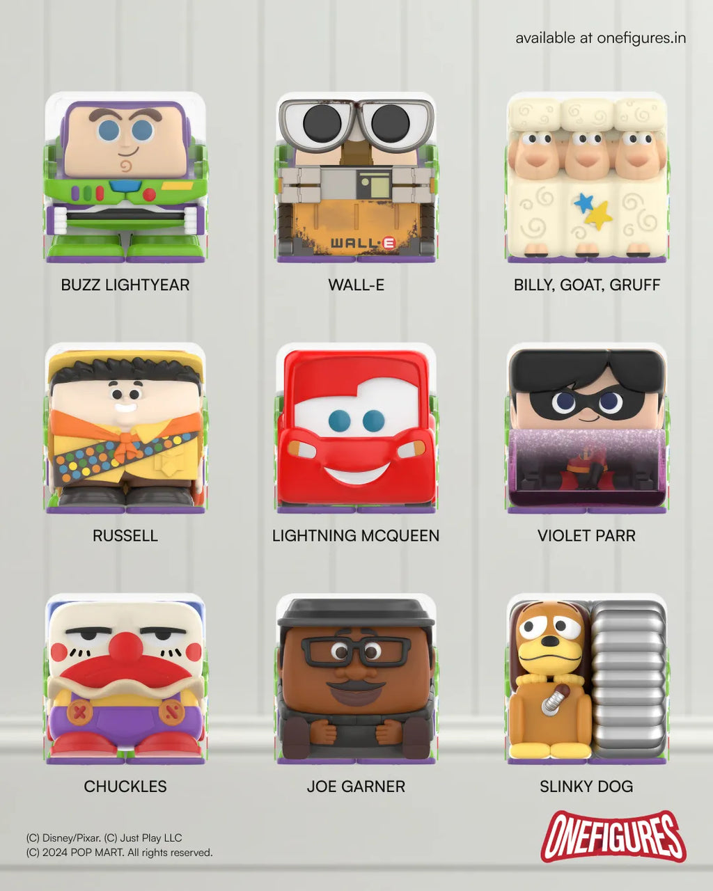 Disney/Pixar POP CUBE-1 Series Figures (1 out of 9 Pcs)