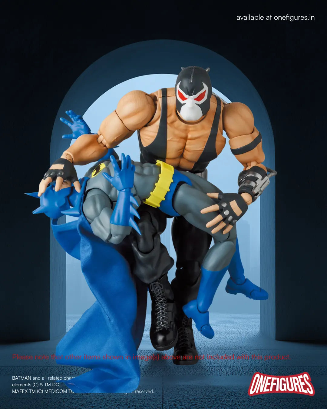 Iconic pose of bane breaking Batman's back from dark knight